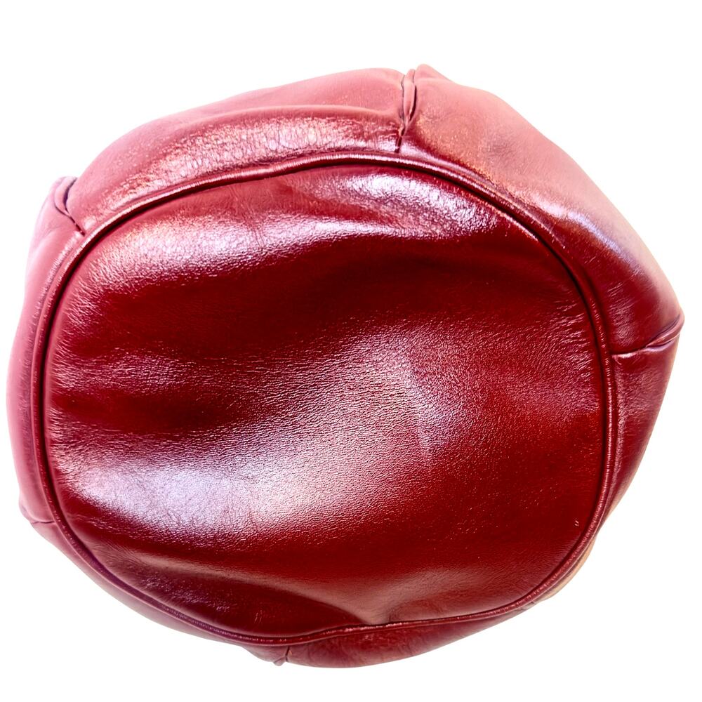 Vintage Cartier Must De Cartier Burgundy Leather Bucket Bag w/ COA & Dust Bag - Picture 8 of 13